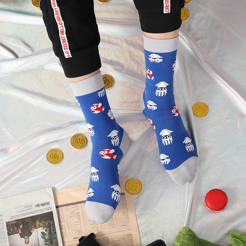 Super Mario Socks Cotton Men Funny Socks